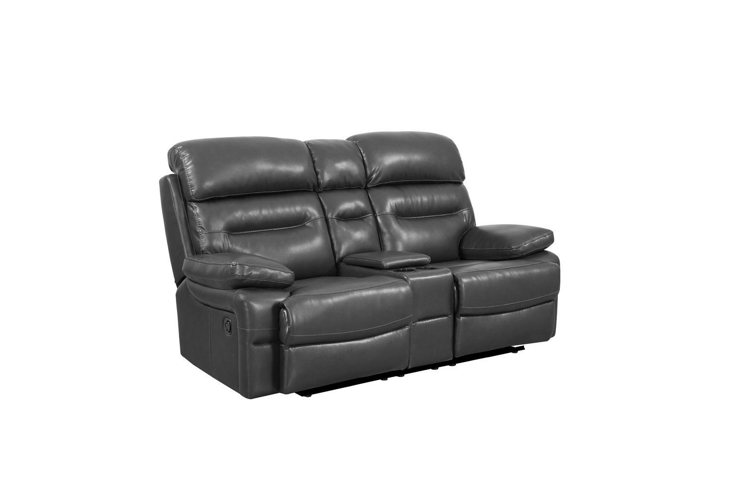 GUF 9442 Console Loveseat - Gray, Leather Air
