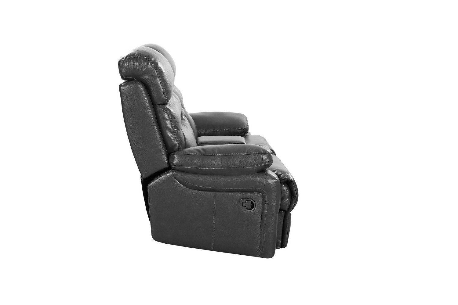GUF 9442 Console Loveseat - Gray, Leather Air