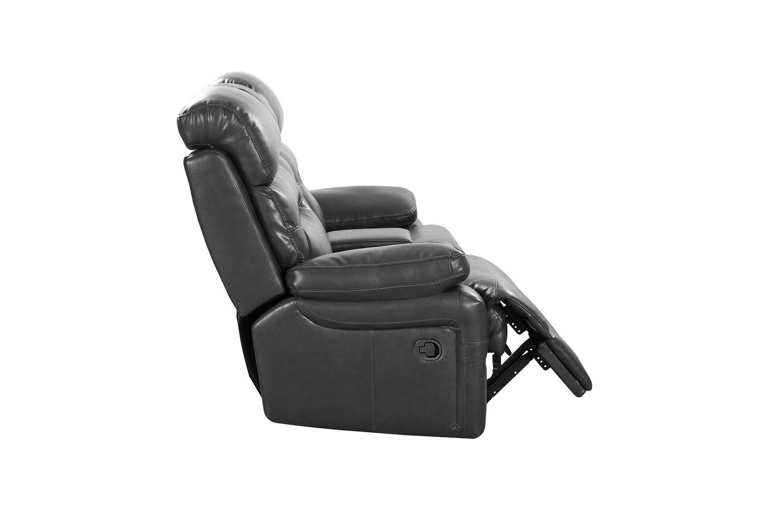 GUF 9442 Console Loveseat - Gray, Leather Air