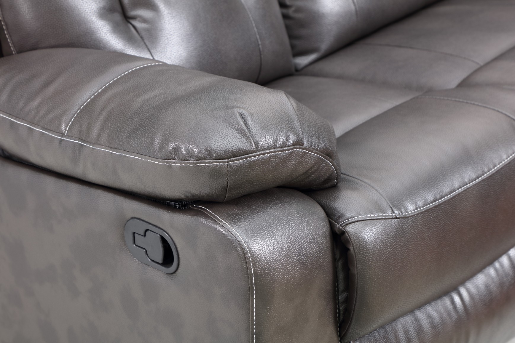 GUF 9443 Sectional - Dark Gray, Leather Air