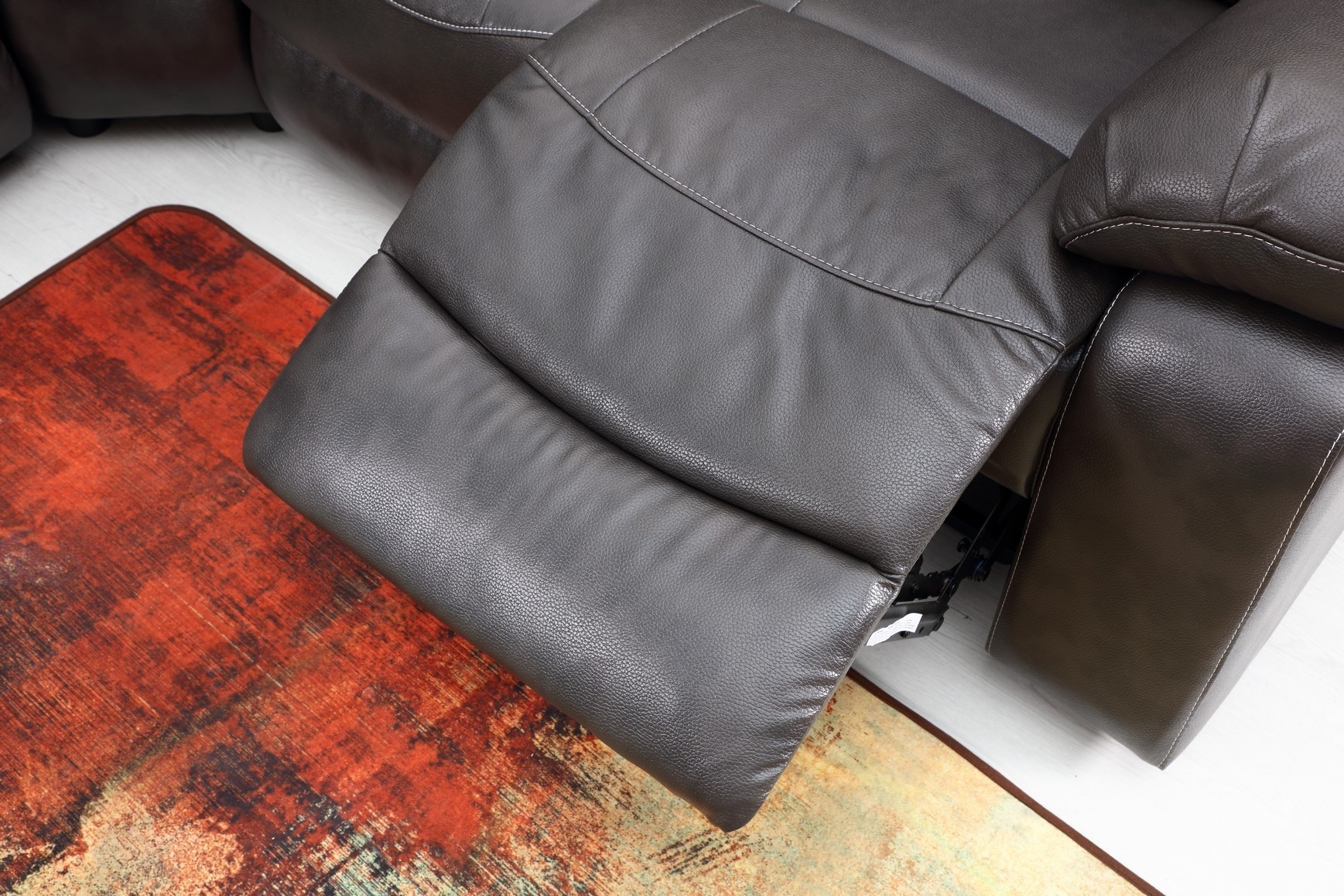 GUF 9443 Sectional - Dark Gray, Leather Air