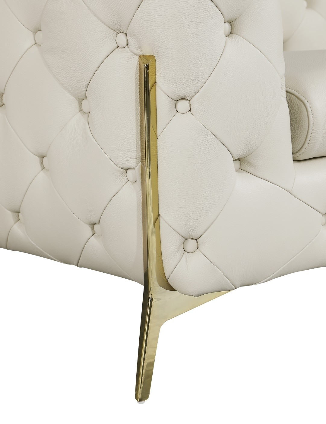 GUF 970 Sofa with 2 Chair Set - Beige, Genuine Leather