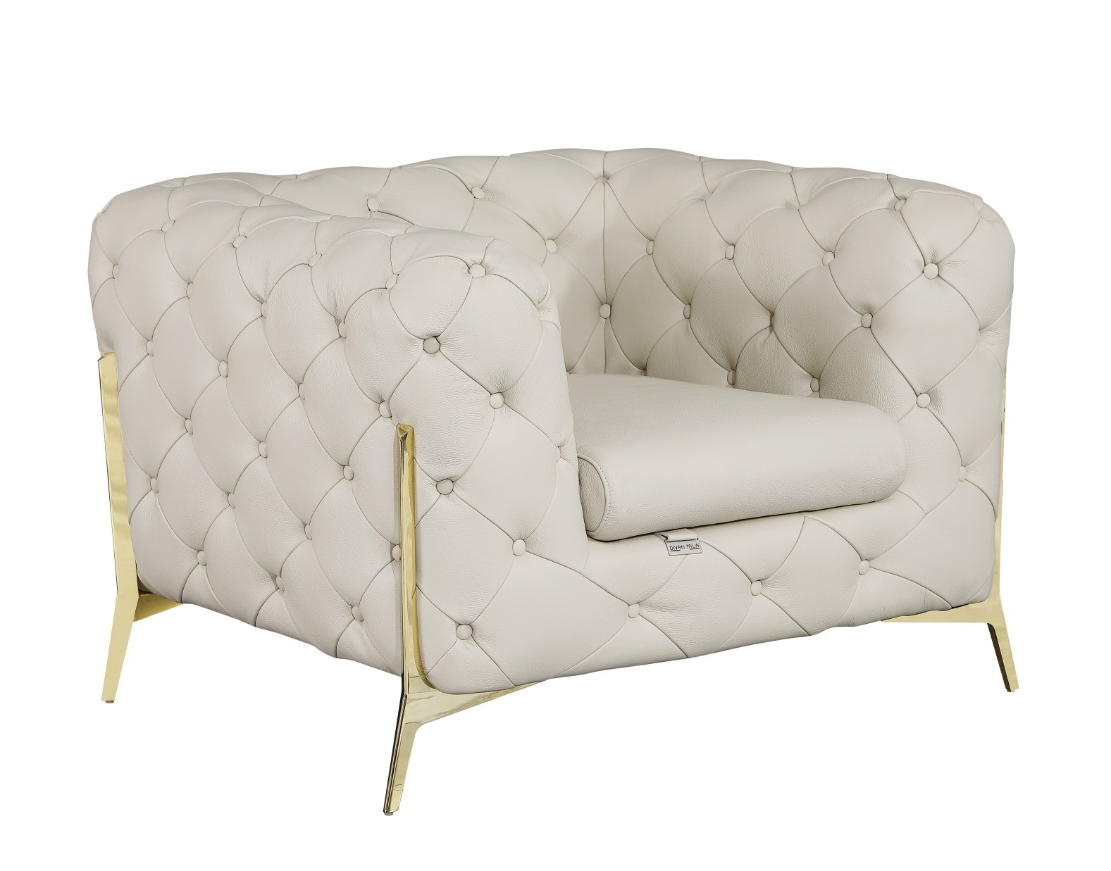 GUF 970 Sofa with 2 Chair Set - Beige, Genuine Leather