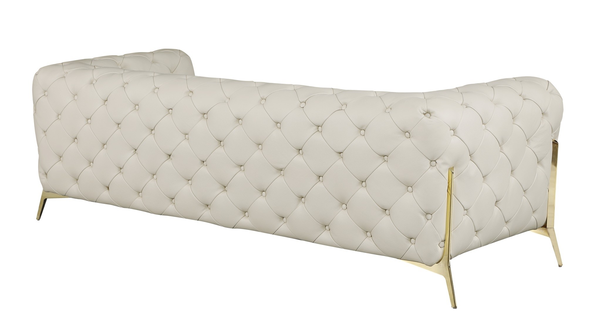 GUF 970 Sofa with 2 Chair Set - Beige, Genuine Leather