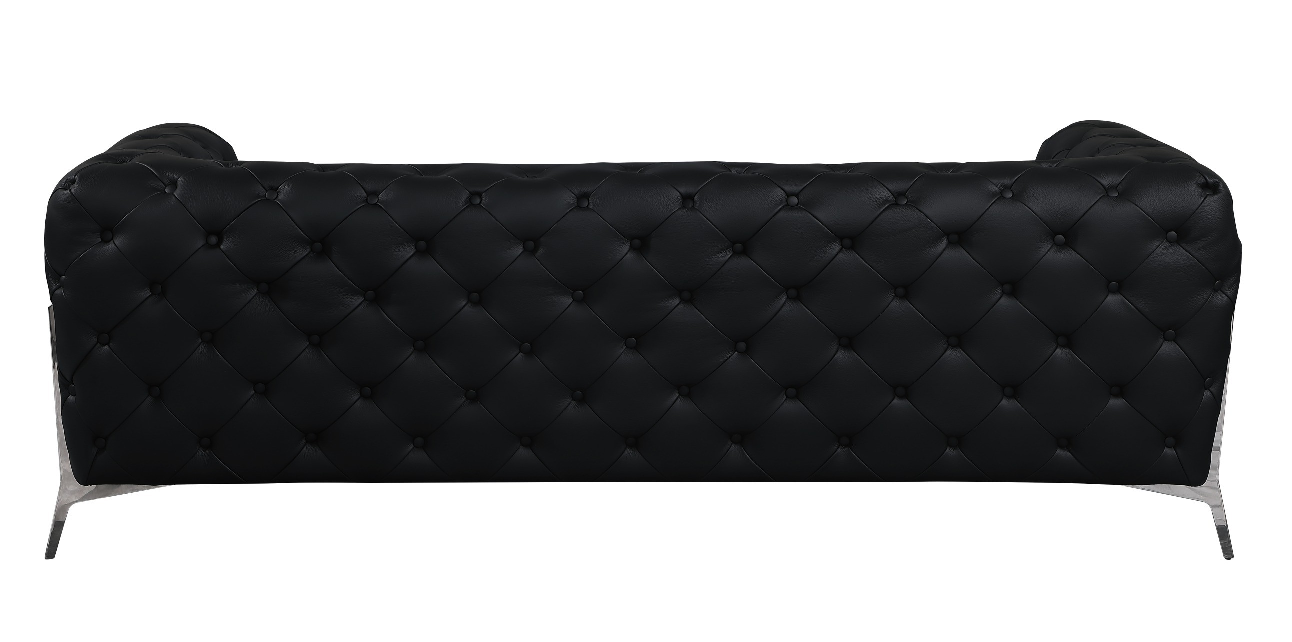 GUF 970 Sofa with 2 Chair Set - Black, Genuine Leather