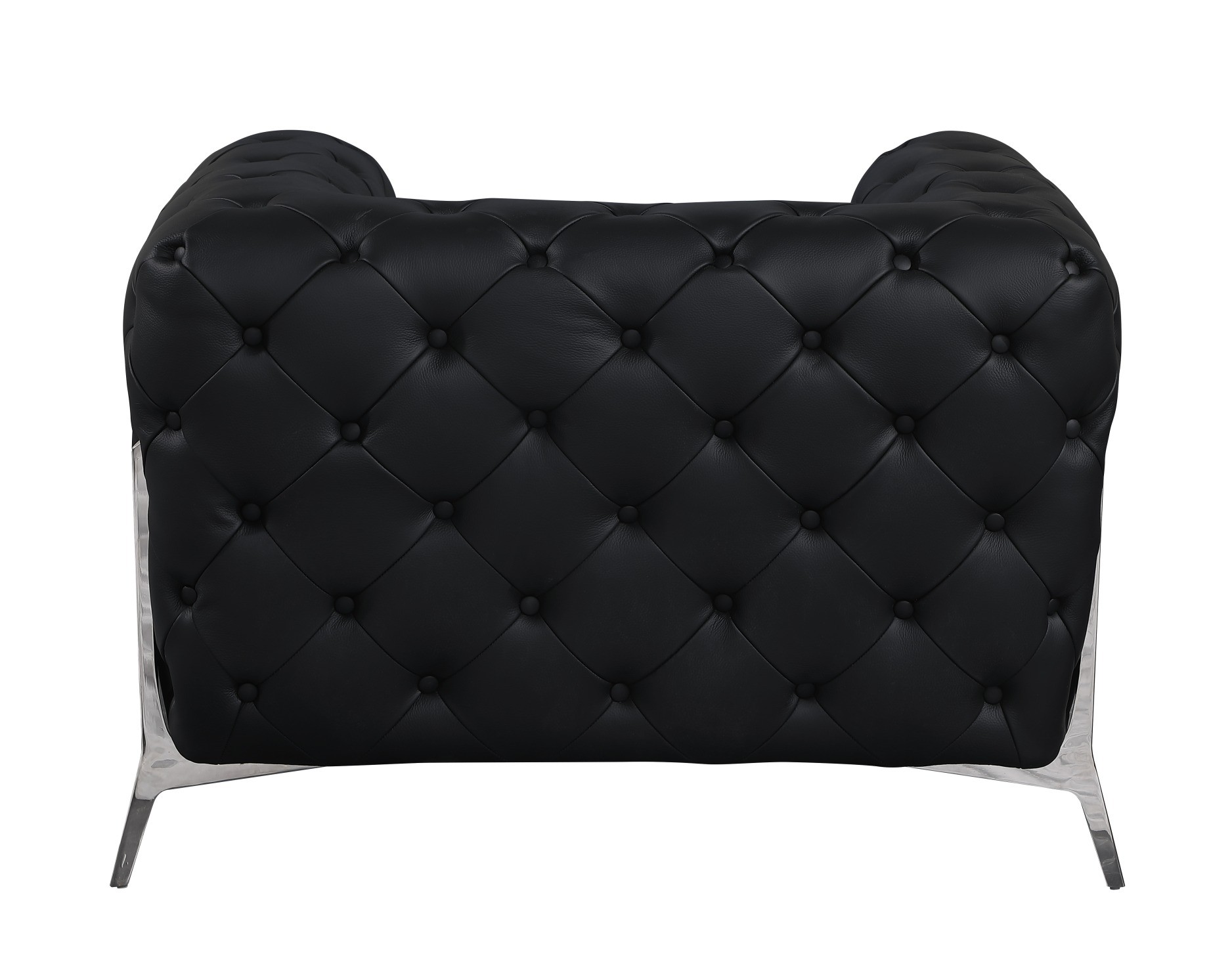 GUF 970 Sofa with 2 Chair Set - Black, Genuine Leather