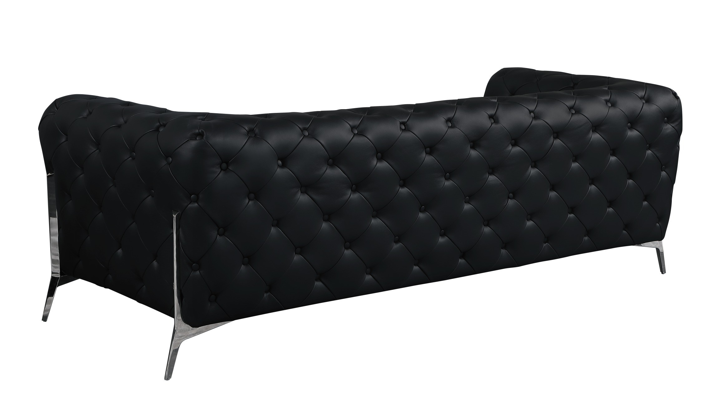 GUF 970 Sofa with 2 Chair Set - Black, Genuine Leather