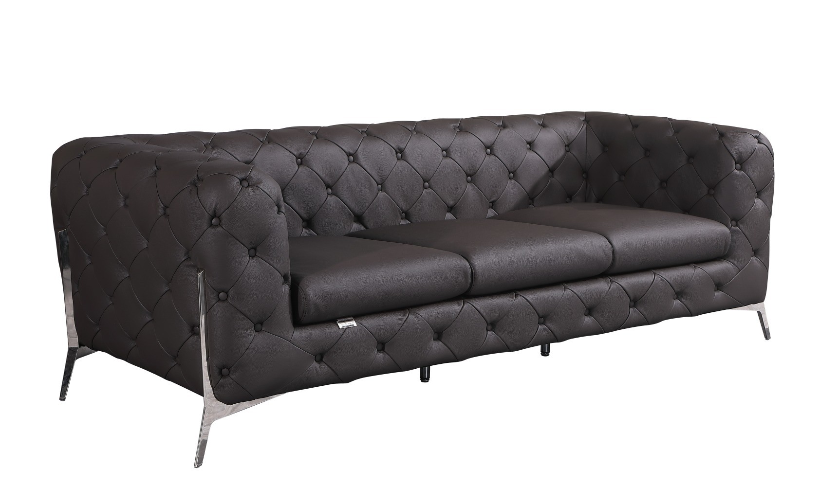 GUF 970 Sofa with 2 Chair Set - Brown, Genuine Leather