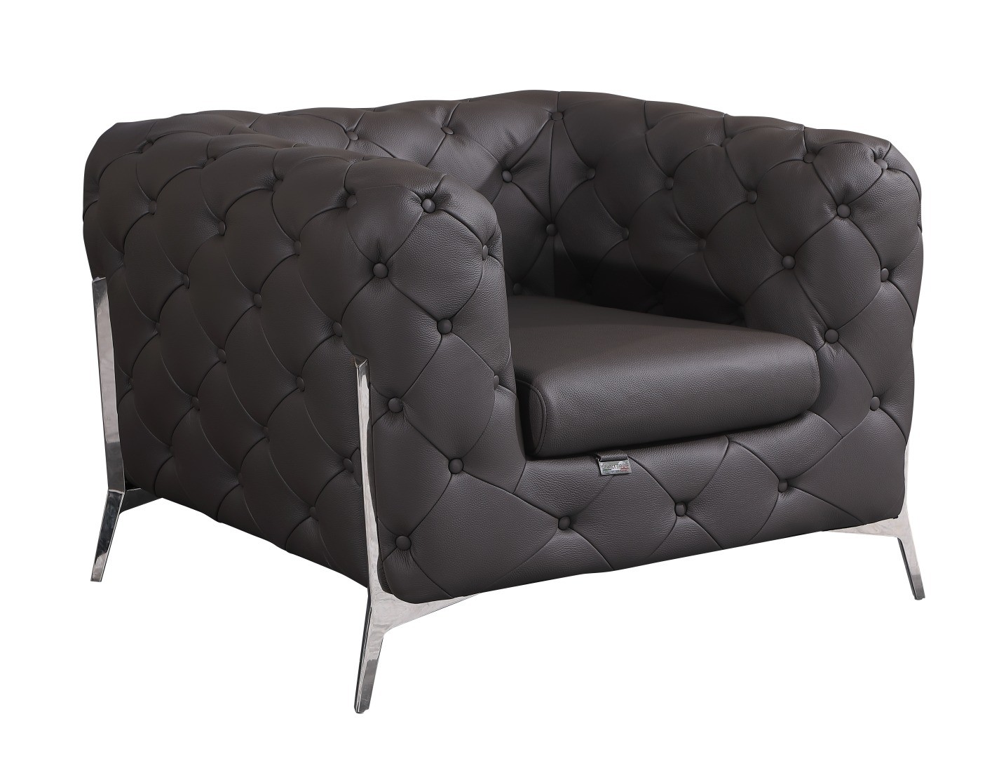 GUF 970 Sofa with 2 Chair Set - Brown, Genuine Leather