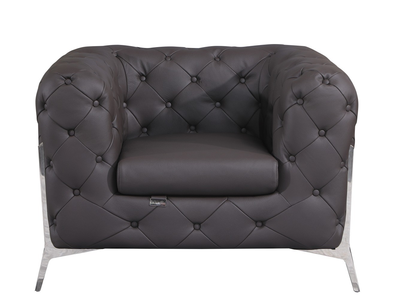 GUF 970 Sofa with 2 Chair Set - Brown, Genuine Leather