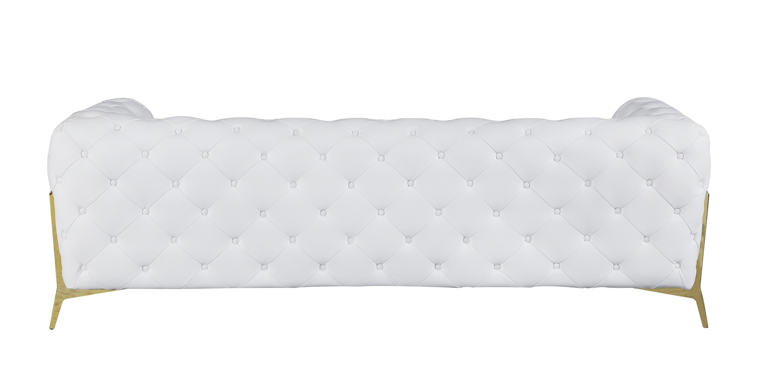GUF 970 Sofa with 2 Chair Set - White, Genuine Leather