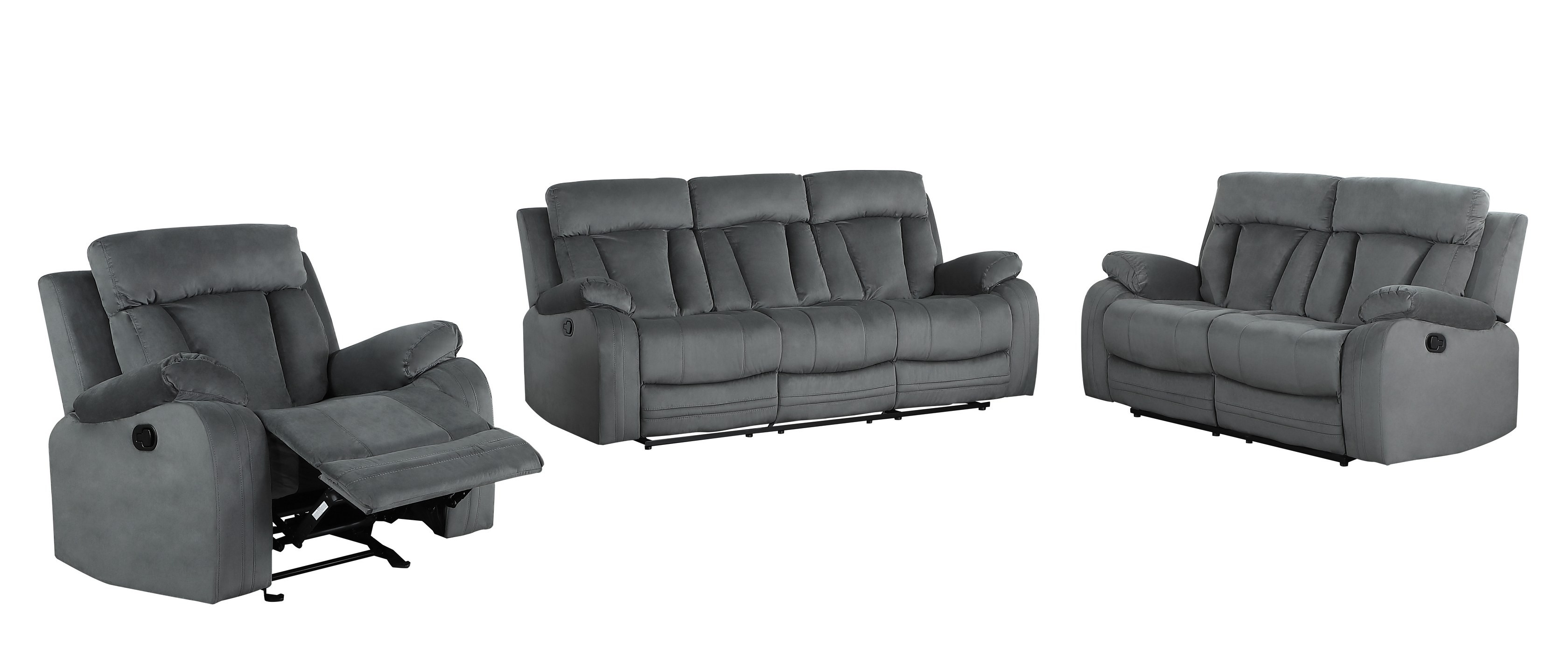 GUF 9760 Sofa Set - Gray, Microfiber
