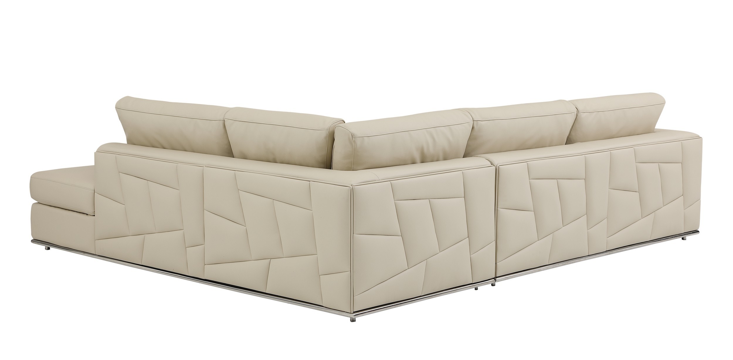 GUF 998 Right Facing Sectional Sofa - Beige, Genuine Italian Leather