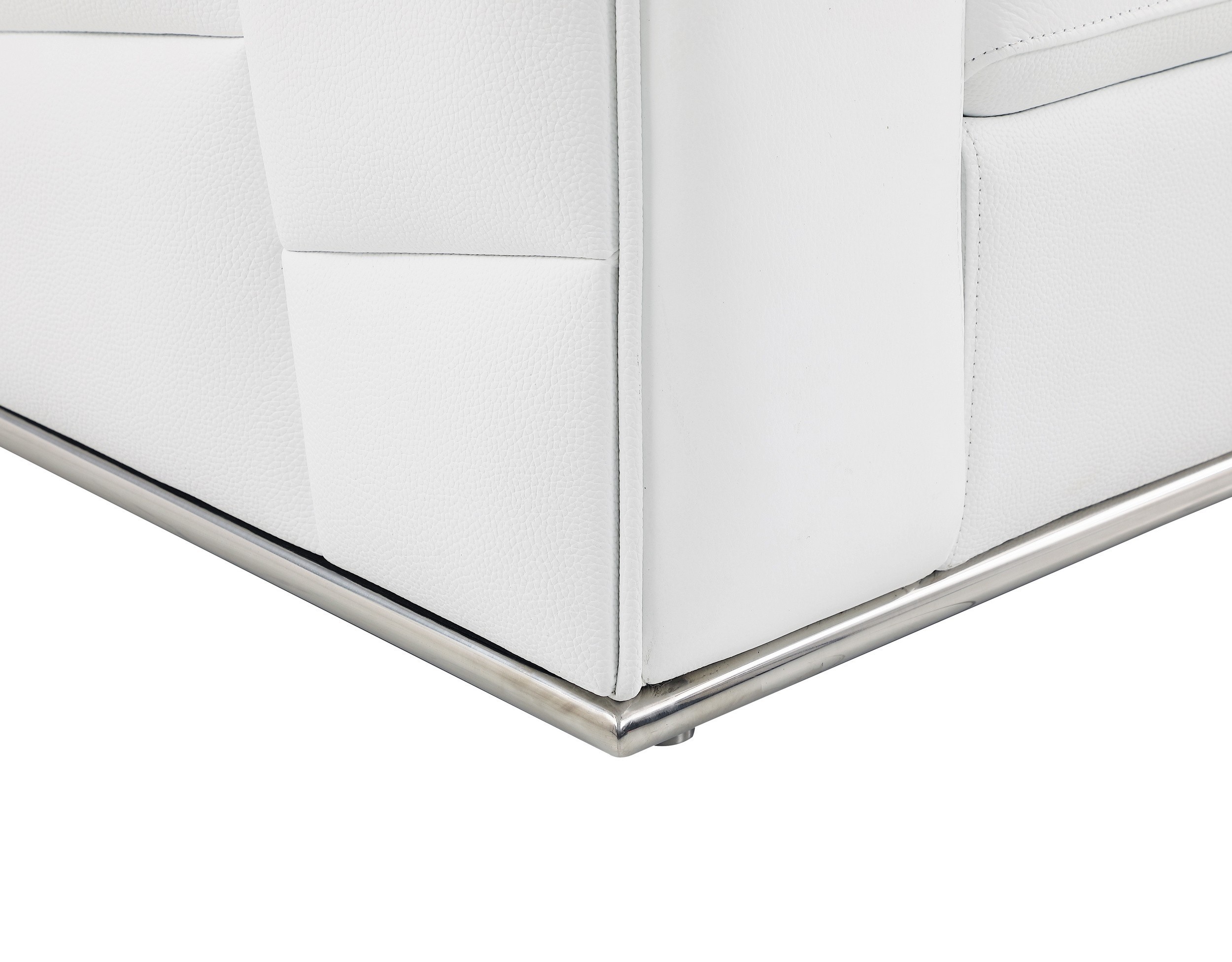 GUF 998 Right Facing Sectional Sofa - White, Genuine Italian Leather