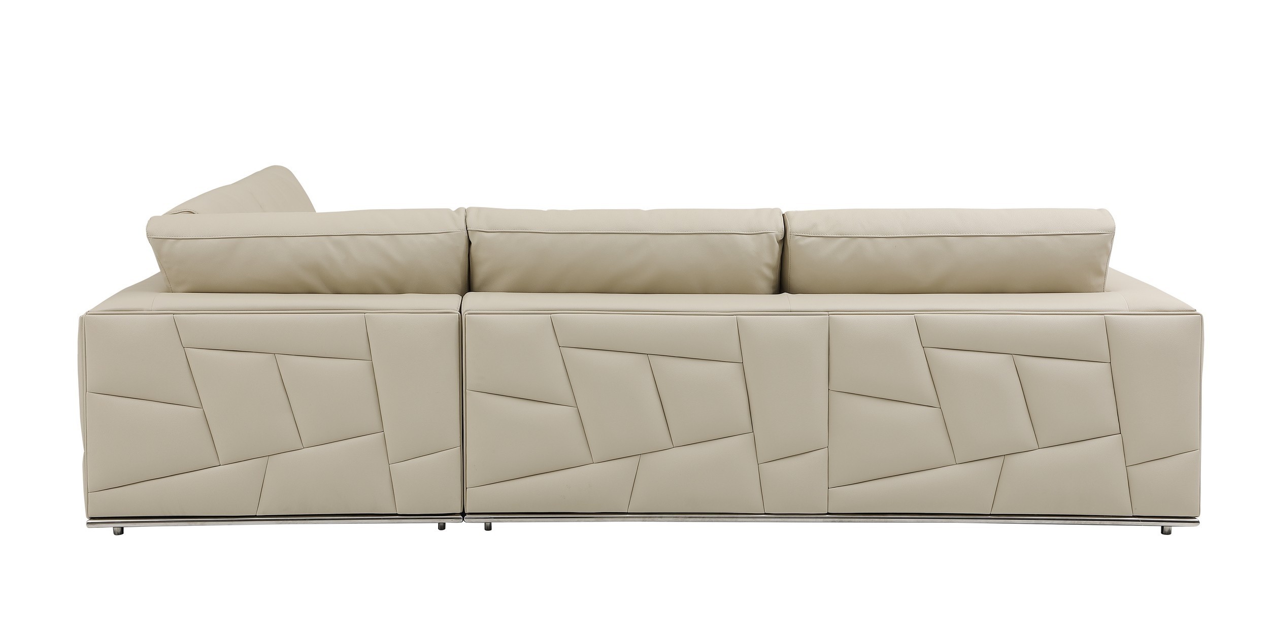 GUF 998 Right Facing Sectional Sofa - Beige, Genuine Italian Leather