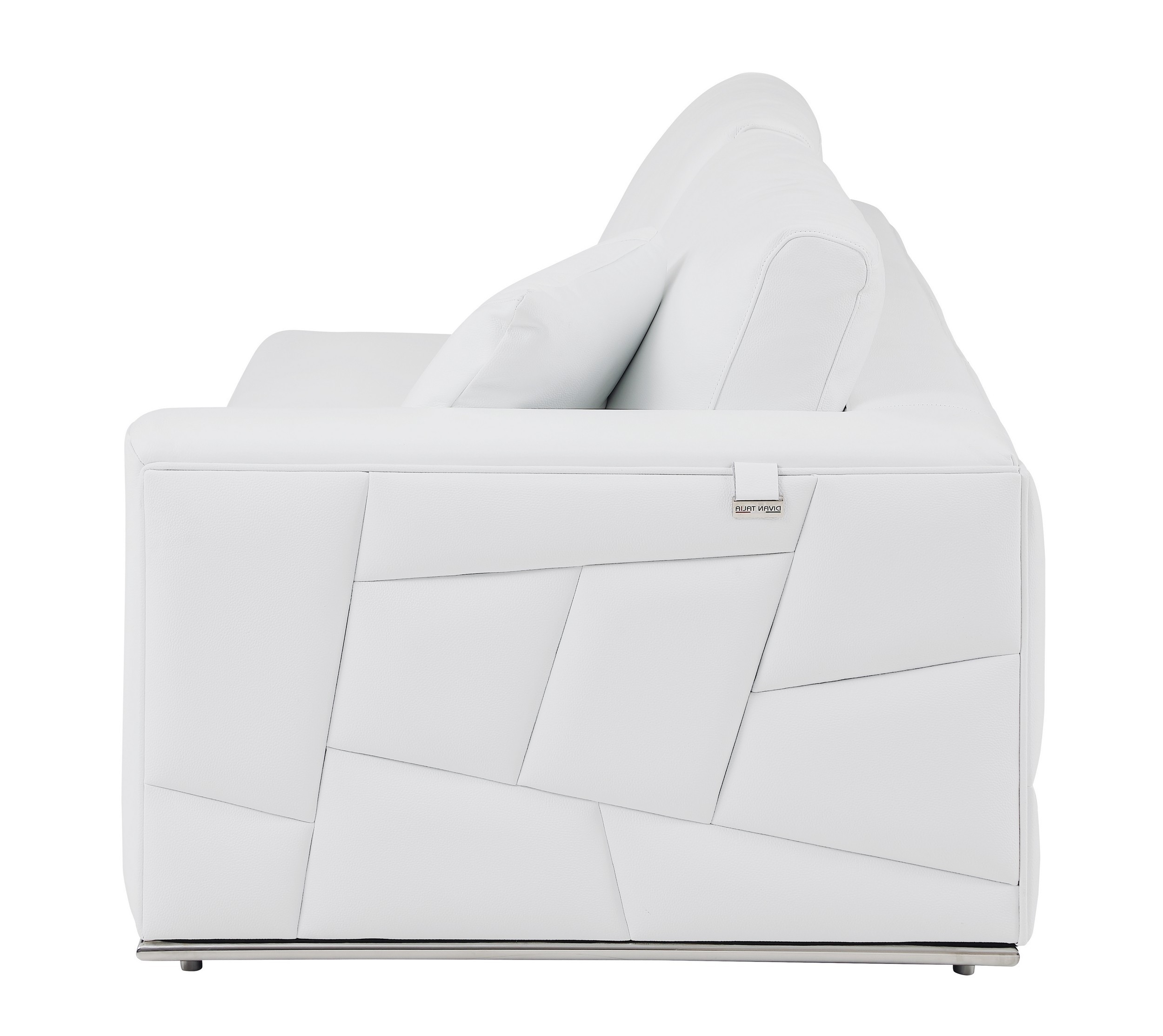 GUF 998 Left Facing Sectional - White, Genuine Italian Leather