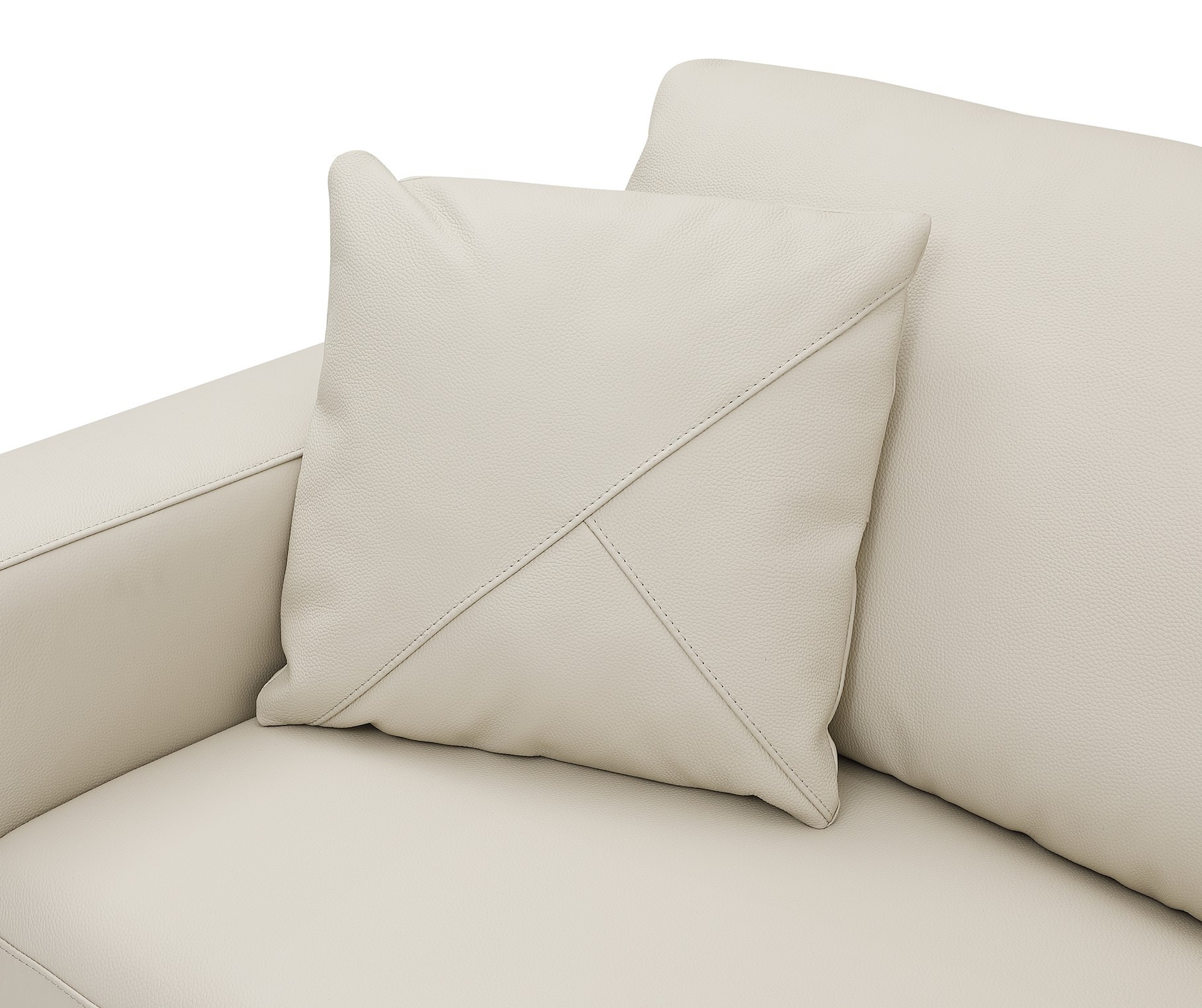 GUF 998 Right Facing Sectional Sofa - Beige, Genuine Italian Leather