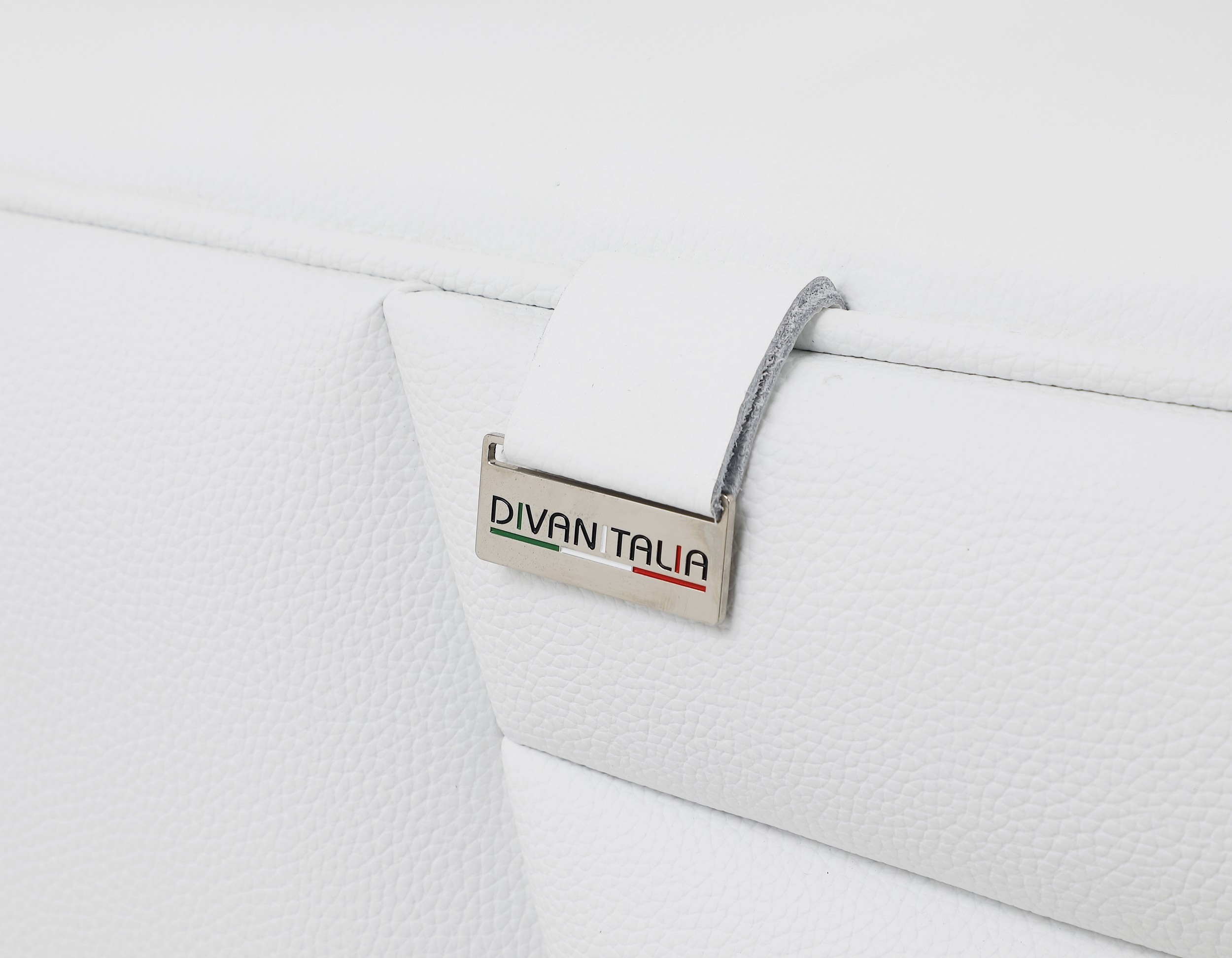 GUF 998 Right Facing Sectional Sofa - White, Genuine Italian Leather