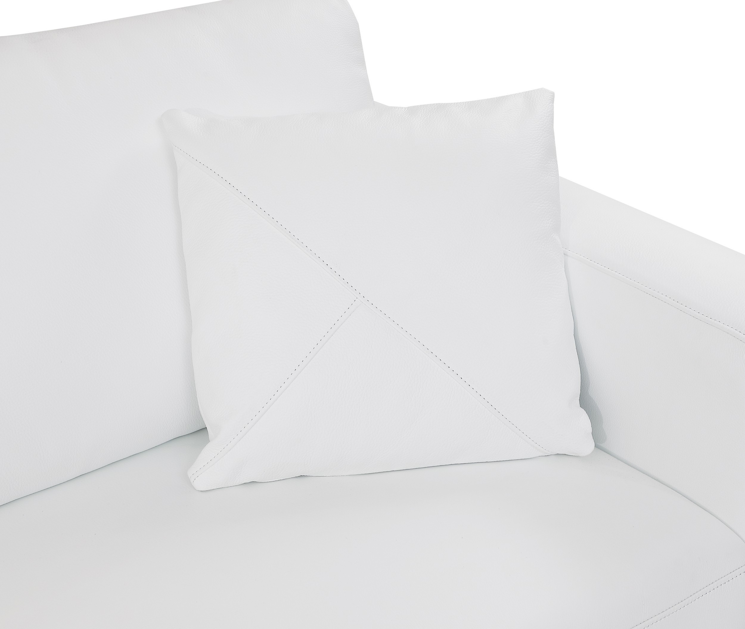 GUF 998 Left Facing Sectional - White, Genuine Italian Leather