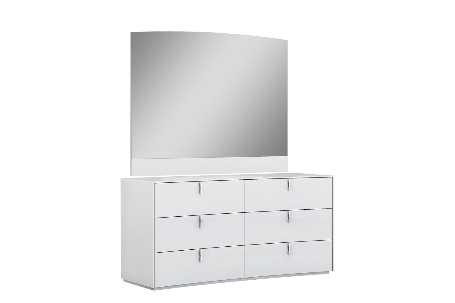 GUF Bellagio Queen Size Bedroom Set - White, 4 Pieces