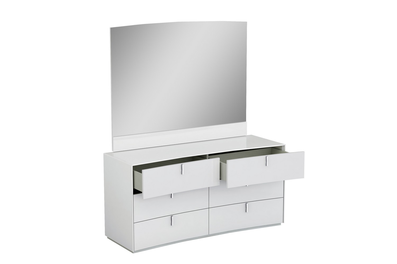 GUF Bellagio Queen Size Bedroom Set - White, 4 Pieces