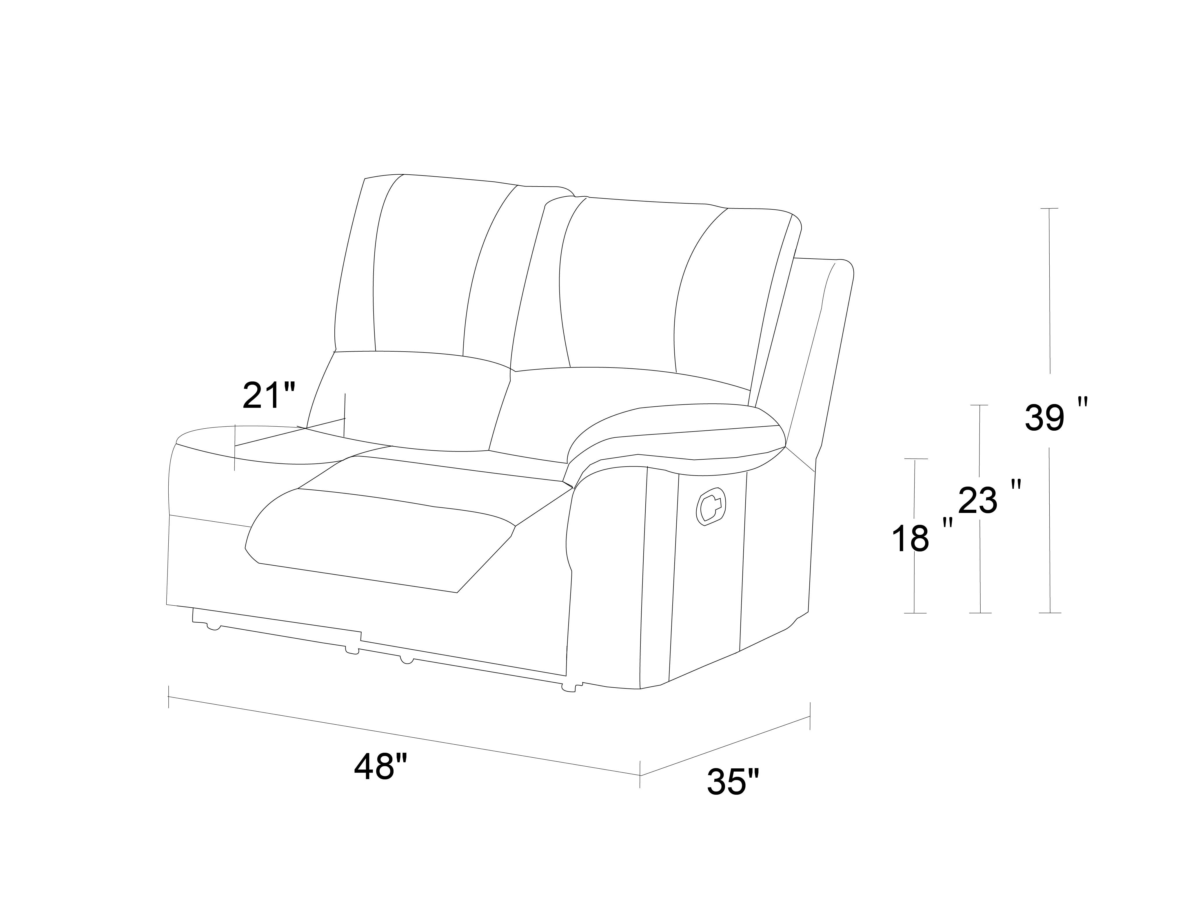 GUF 9241 Sectional with Power Recliners - Black, Leather Air