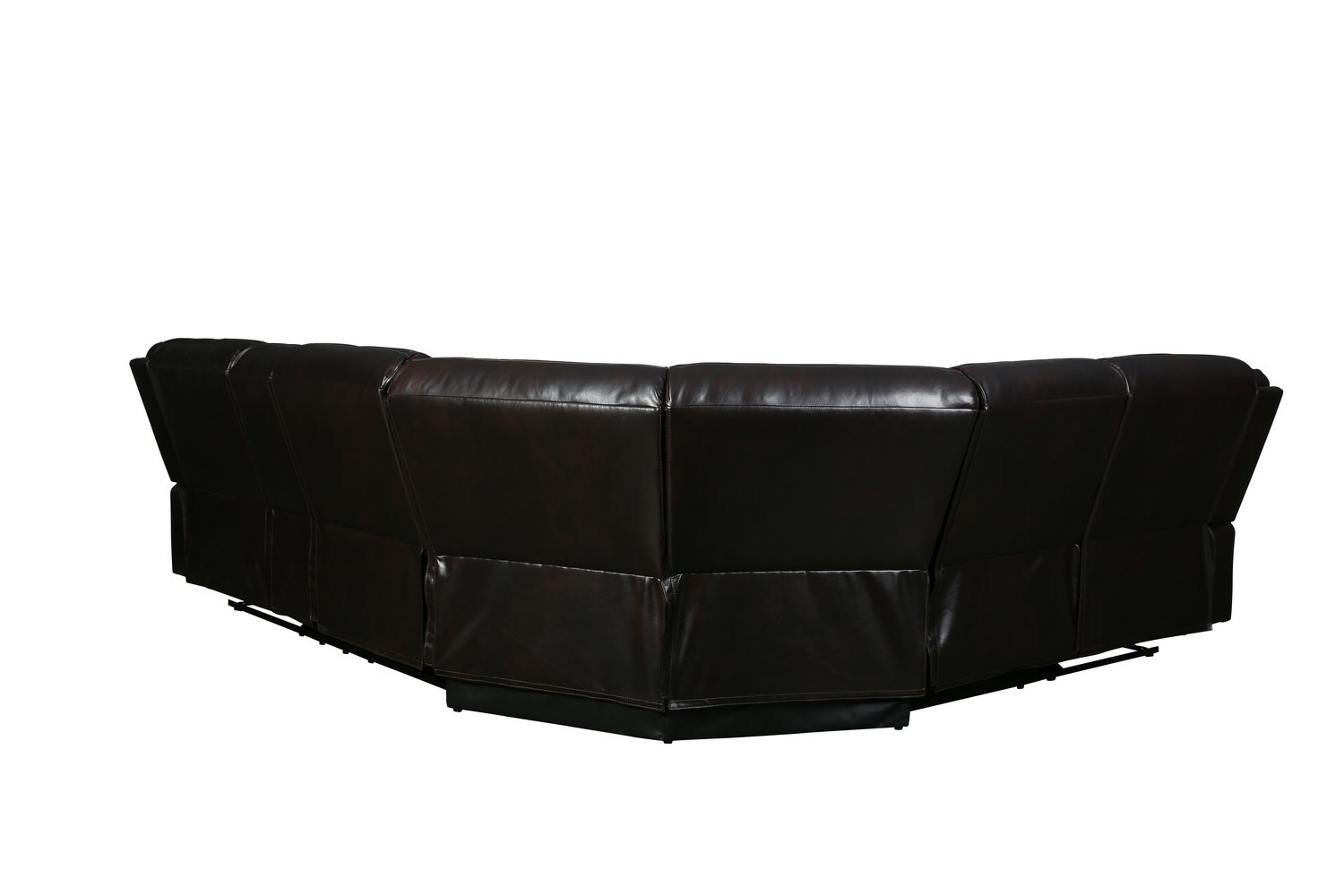 GUF 6967 Reclining Sectional - Brown, Leather Air
