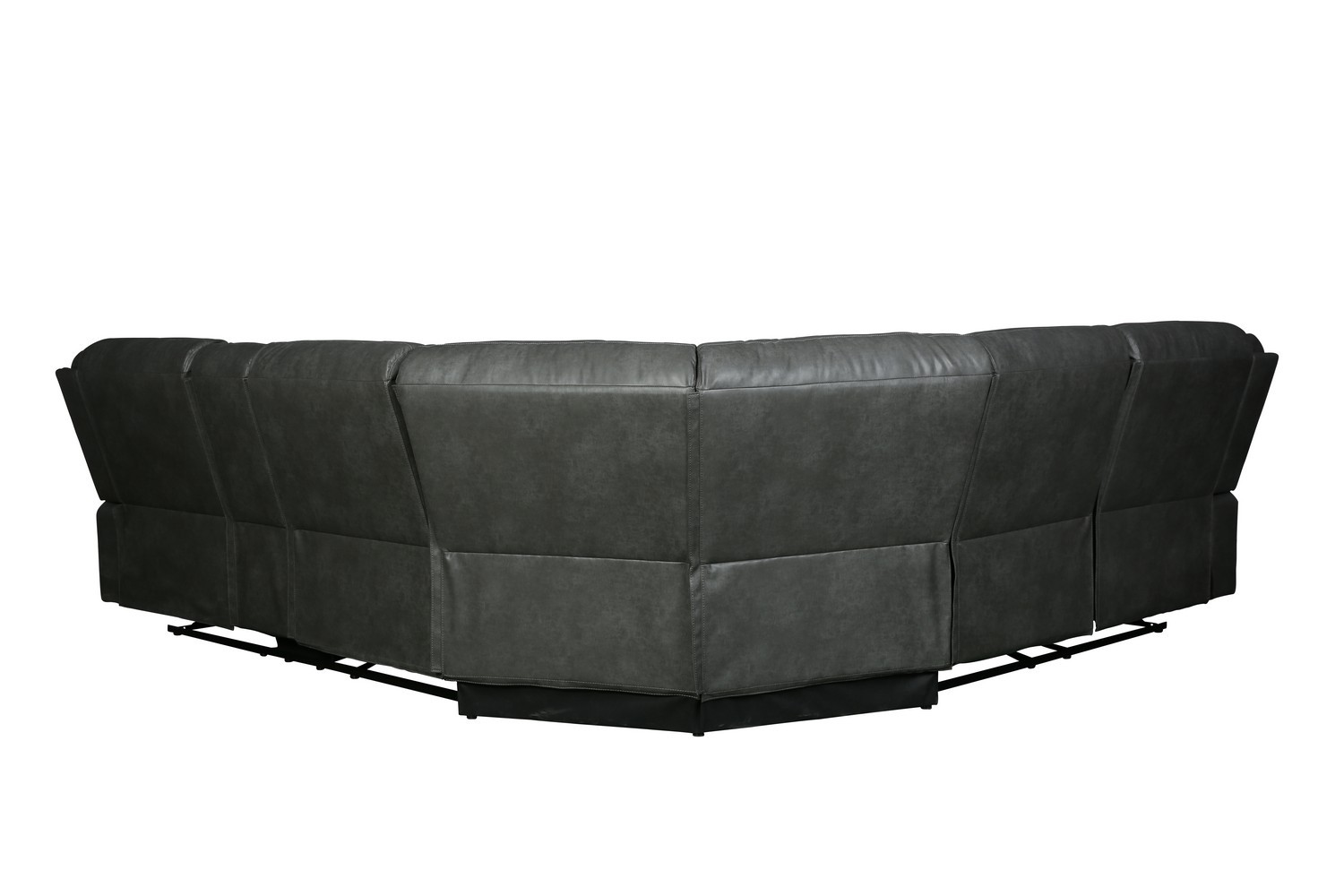 GUF 6967 Reclining Sectional - Gray, Leather Air
