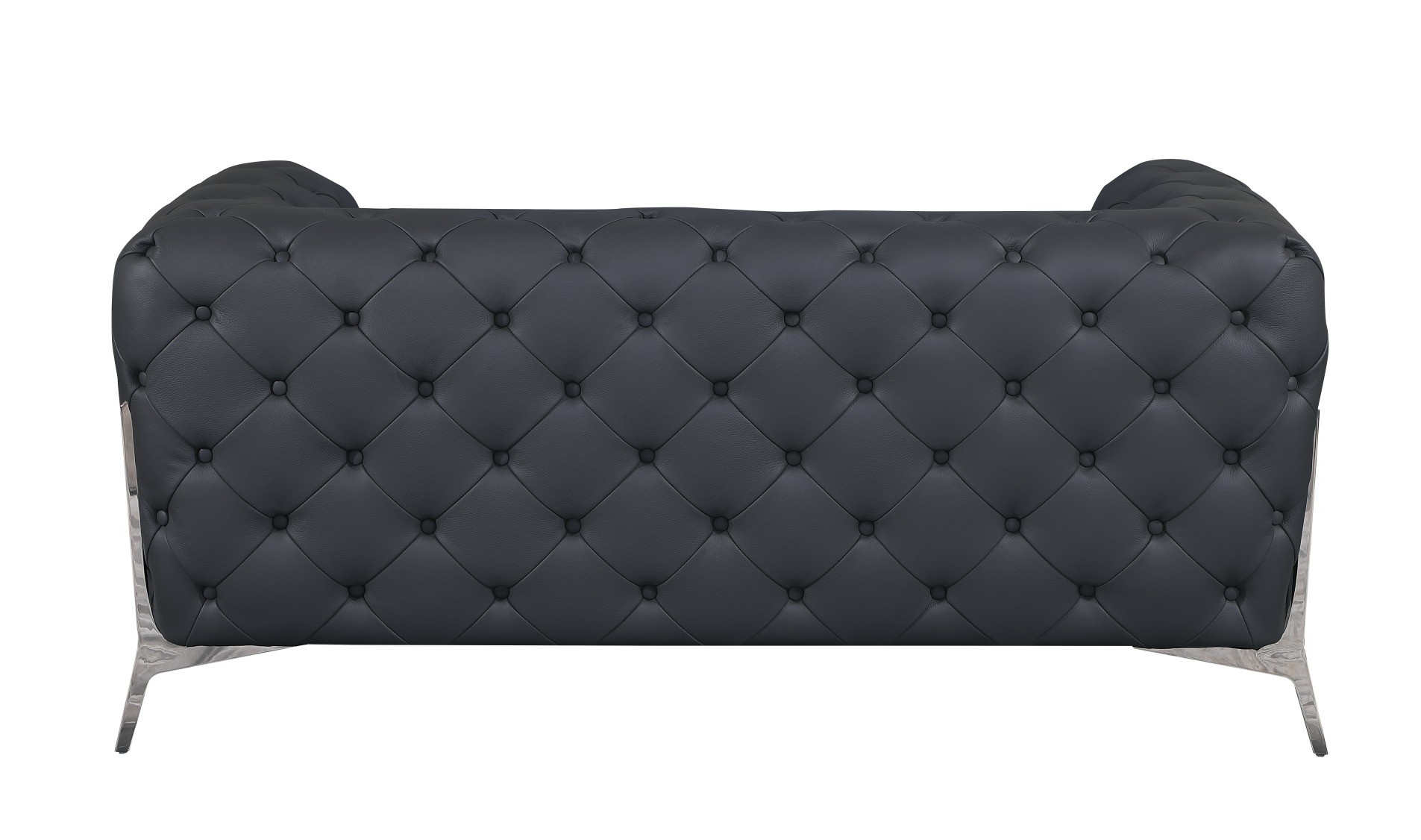 GUF 970 Sofa with Loveseat - Dark Gray, Genuine Italian Leather