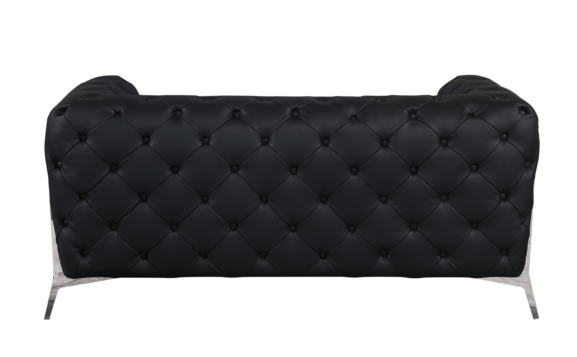 GUF 970 Sofa with Loveseat - Black, Genuine Italian Leather