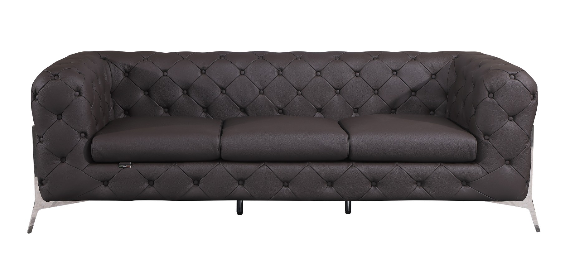 GUF 970 Sofa with Loveseat - Brown, Genuine Italian Leather