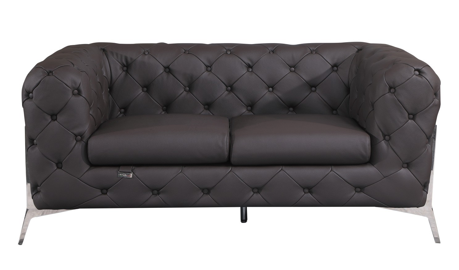 GUF 970 Sofa with Loveseat - Brown, Genuine Italian Leather