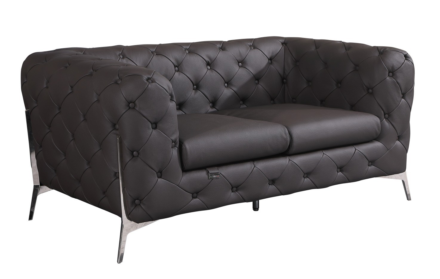 GUF 970 Sofa with Loveseat - Brown, Genuine Italian Leather
