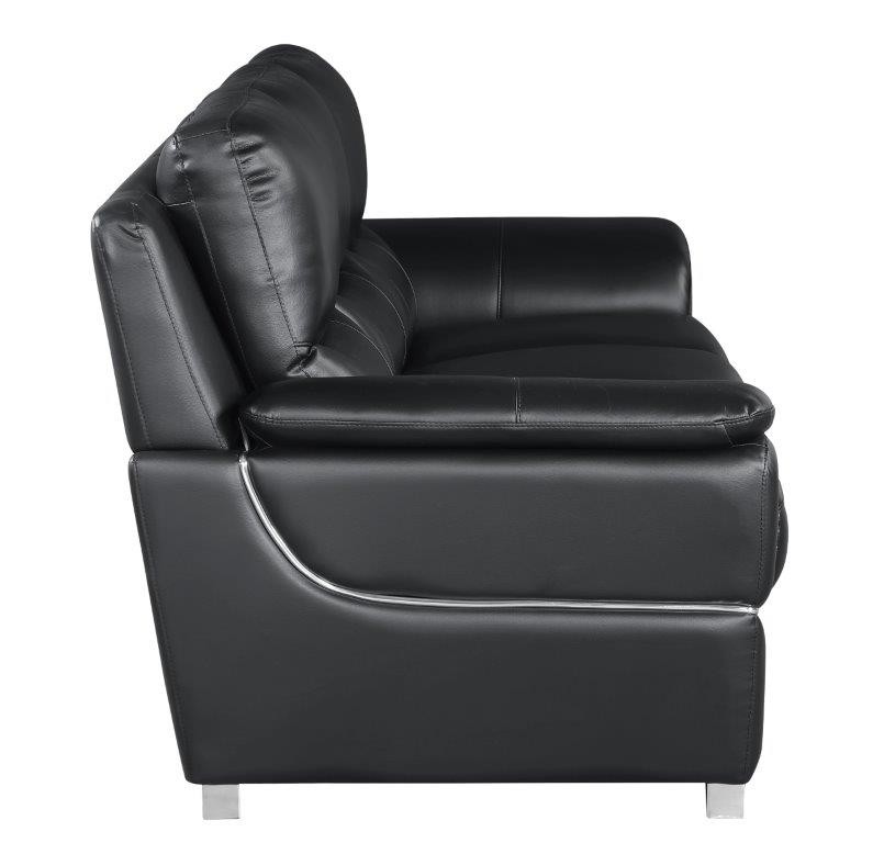 GUF 4572 Sofa - Black, Leather Match