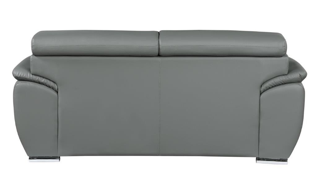 GUF 4571 Loveseat - Gray, Leather Match