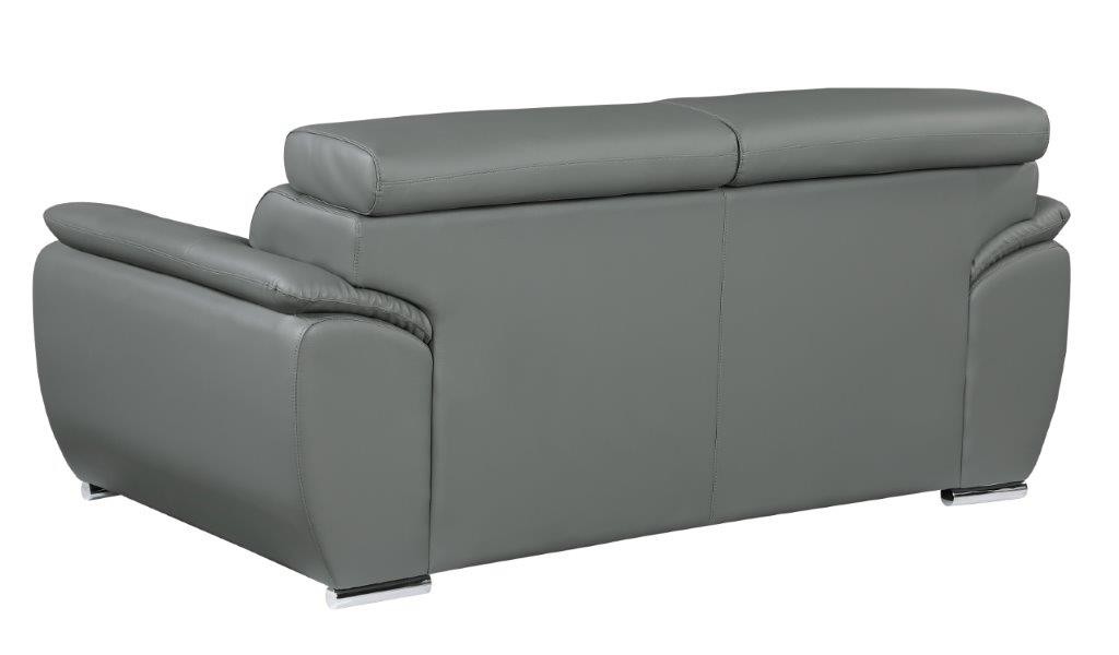 GUF 4571 Loveseat - Gray, Leather Match