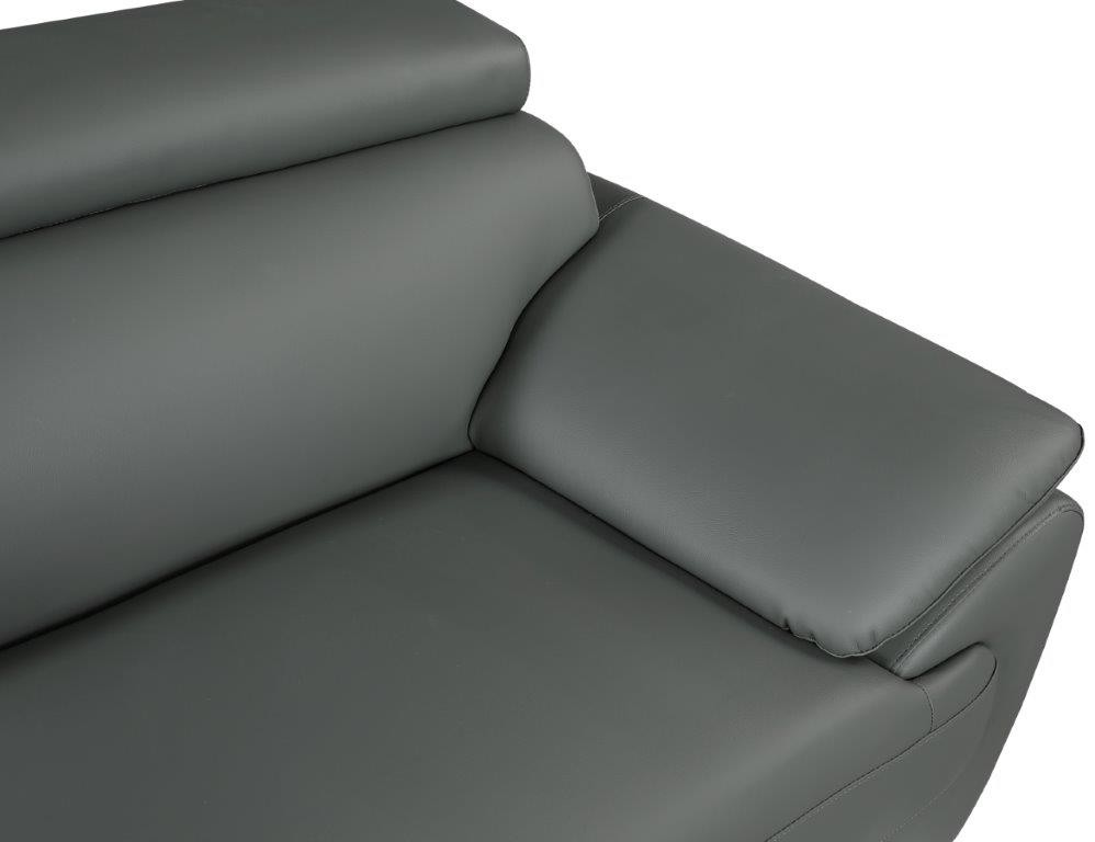 GUF 4571 Loveseat - Gray, Leather Match