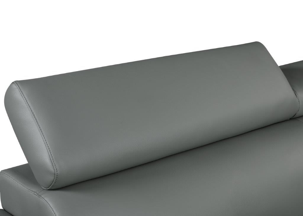 GUF 4571 Loveseat - Gray, Leather Match