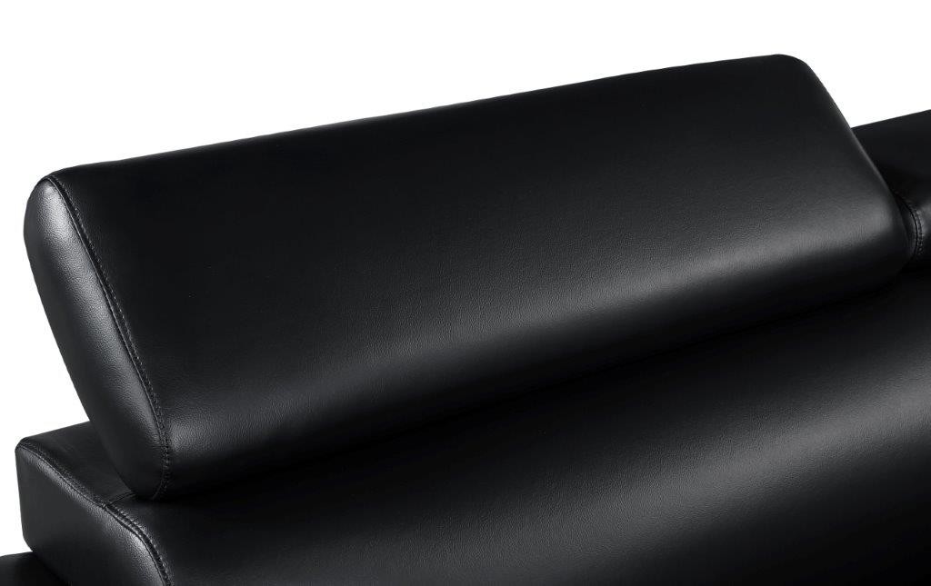 GUF 4571 Loveseat - Black, Leather Match