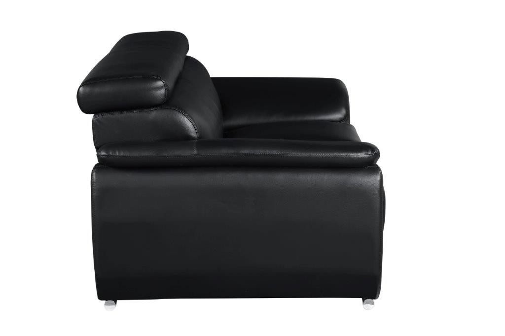 GUF 4571 Loveseat - Black, Leather Match