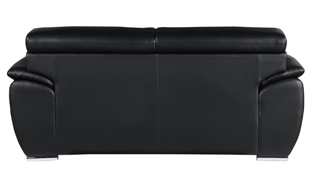 GUF 4571 Loveseat - Black, Leather Match