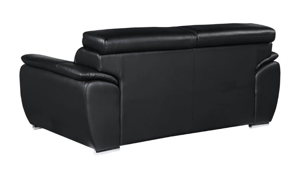 GUF 4571 Loveseat - Black, Leather Match