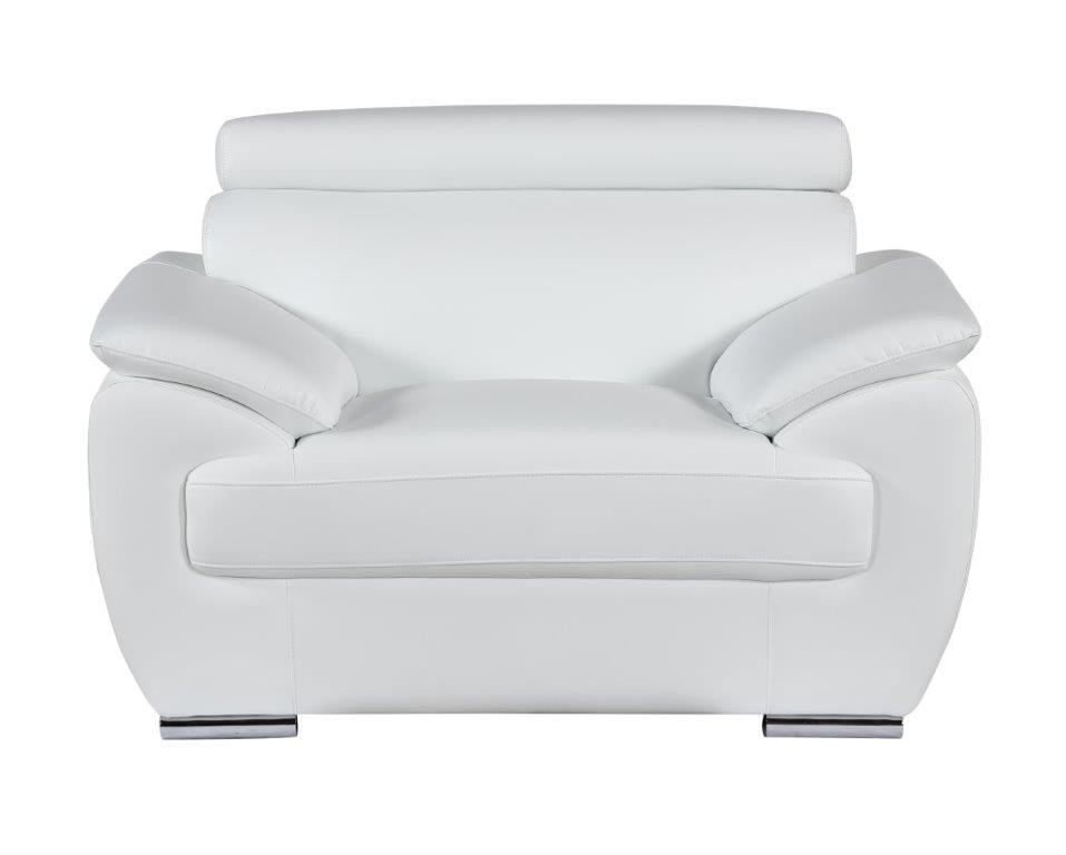 GUF 4571 Armchair - White, Leather Match