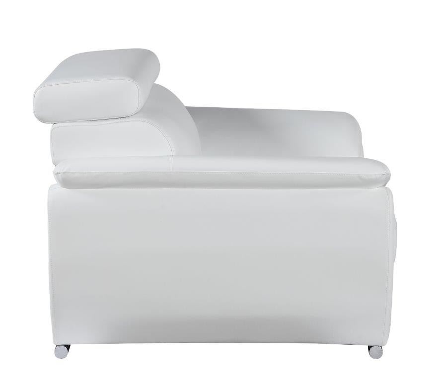 GUF 4571 Armchair - White, Leather Match