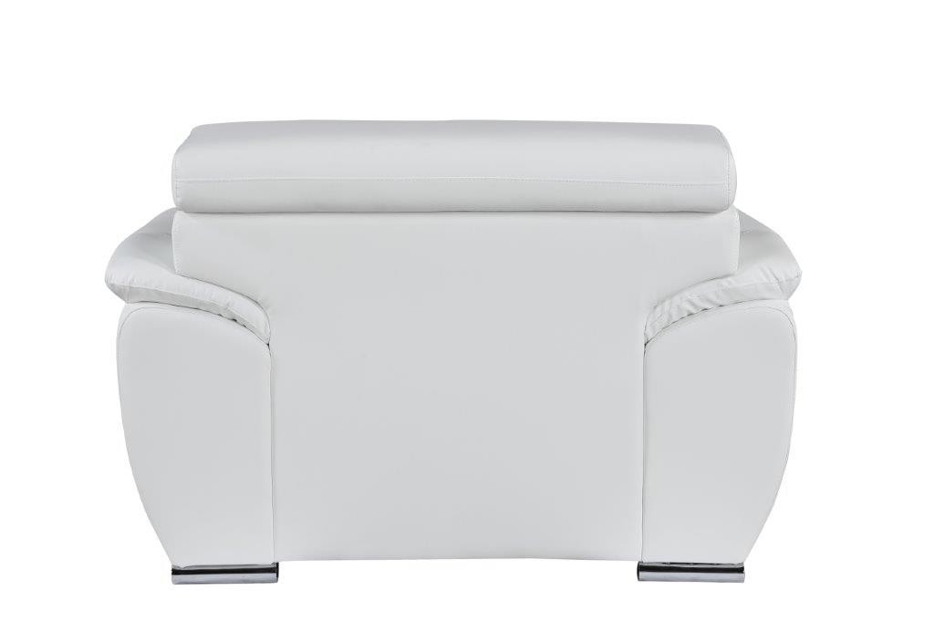 GUF 4571 Armchair - White, Leather Match