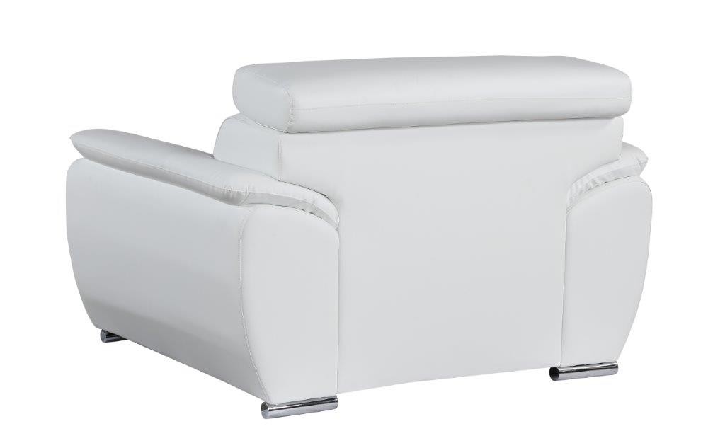 GUF 4571 Armchair - White, Leather Match