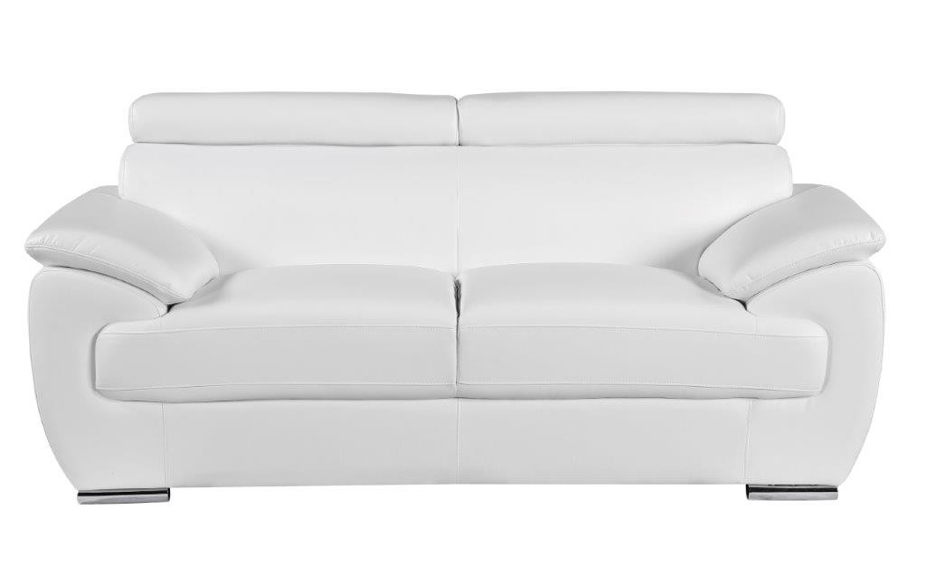 GUF 4571 Loveseat - White, Leather Match