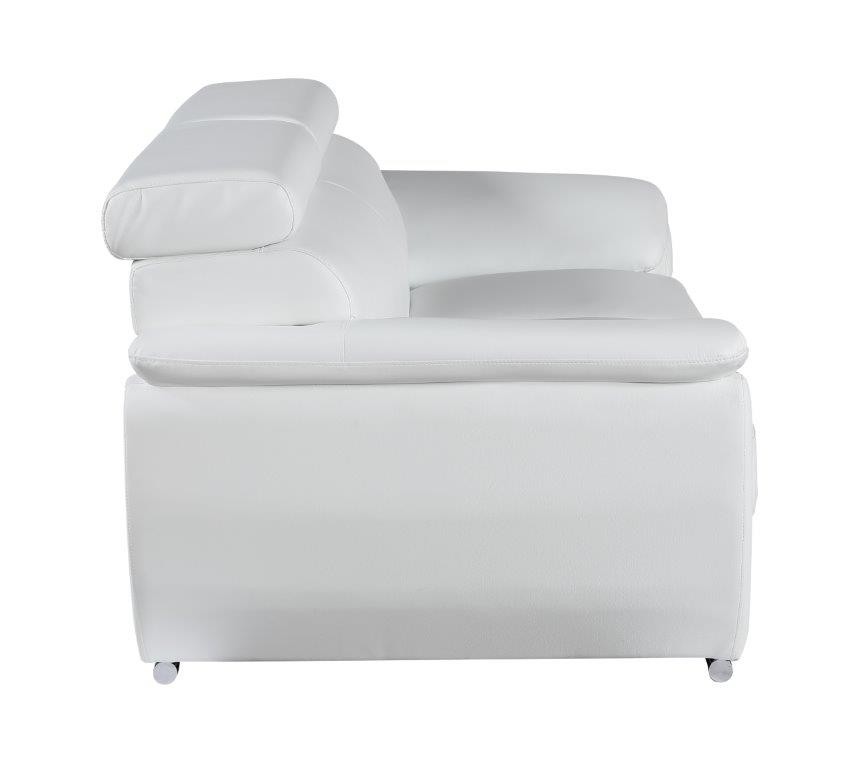 GUF 4571 Loveseat - White, Leather Match