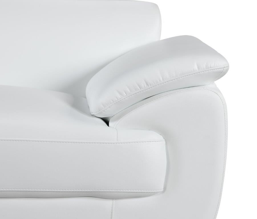 GUF 4571 Loveseat - White, Leather Match