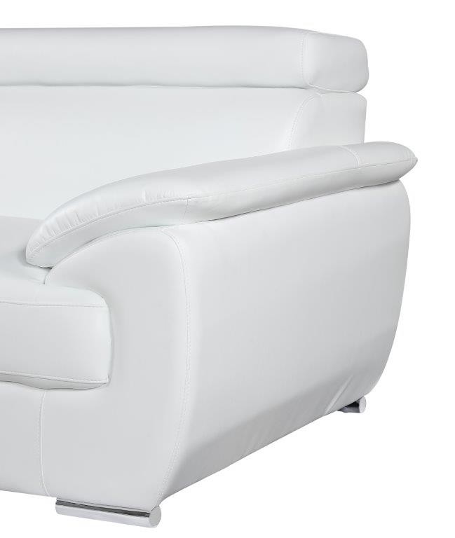 GUF 4571 Loveseat - White, Leather Match